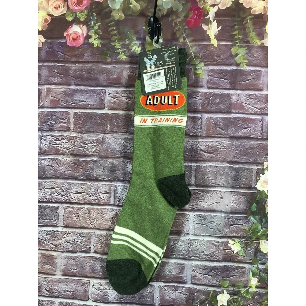 Mens Crew Socks - Adult In Training - Size‎ 7-12